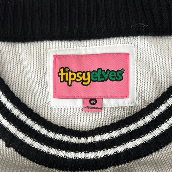 Tipsy Elves Gray Flamingo Sweater - Picture 2 of 3